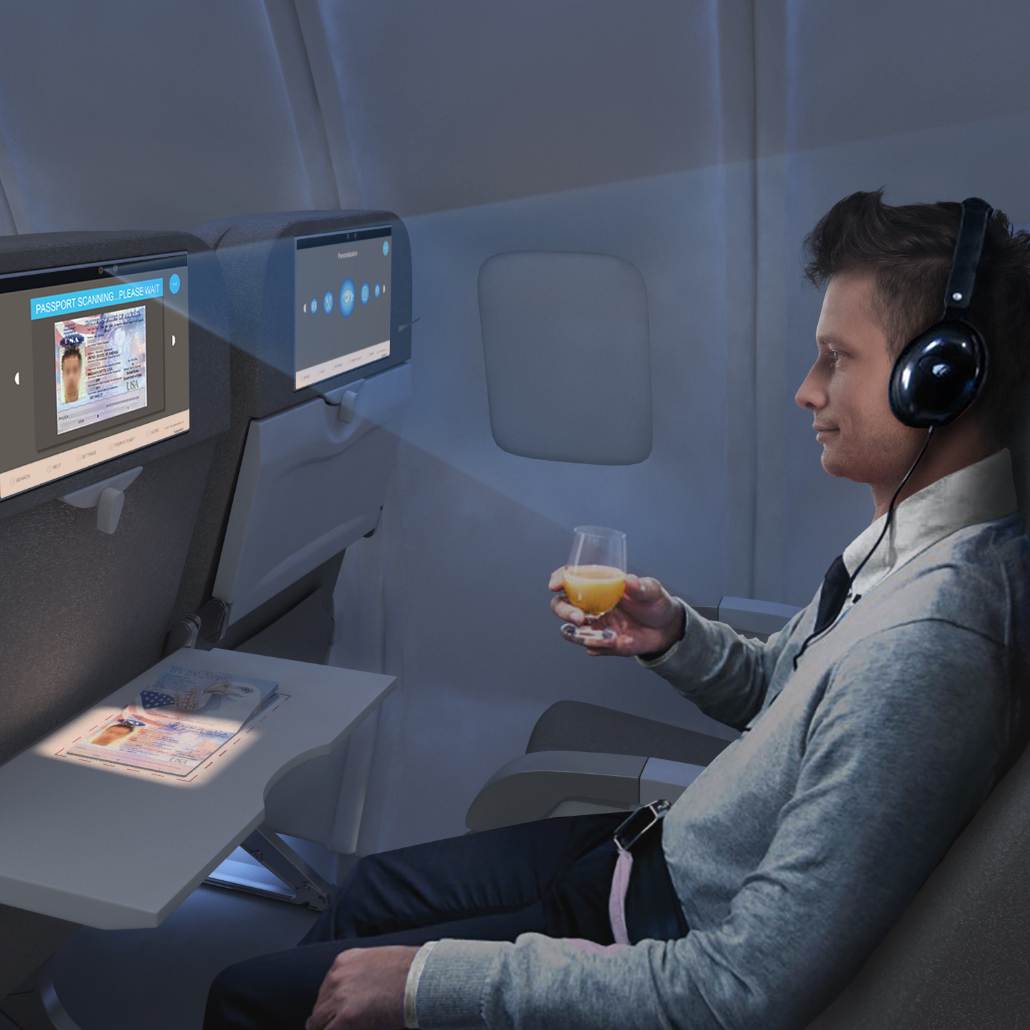 biometric security for in-flight iris recognition